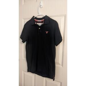 American Eagle Outfitters Vintage Fit Eagle Polo Black with Red Detail, Med